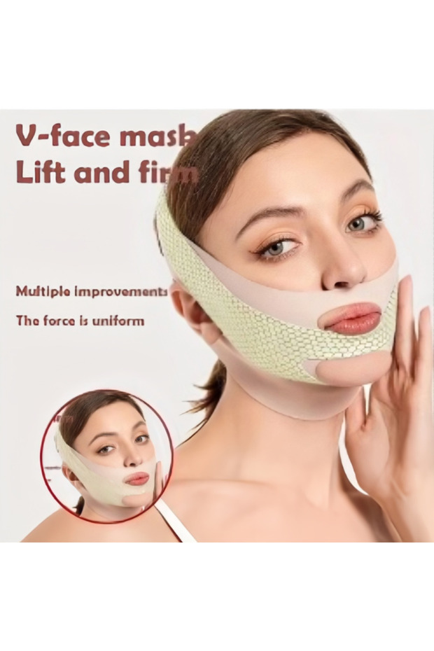 Pink Sleep Face V Shaper Slimming Facial Bandage Double Chin Reducer Face Lift Massage Thinning Band