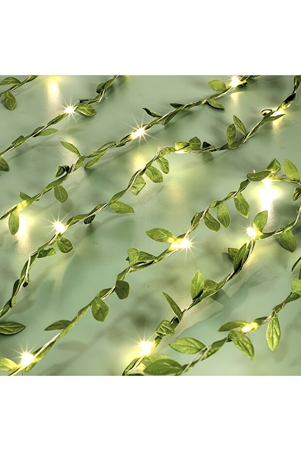 2M 20LED green leaf Battery Operated Green Leaves String Lights Artificial Leaf Garland LED Fairy Li