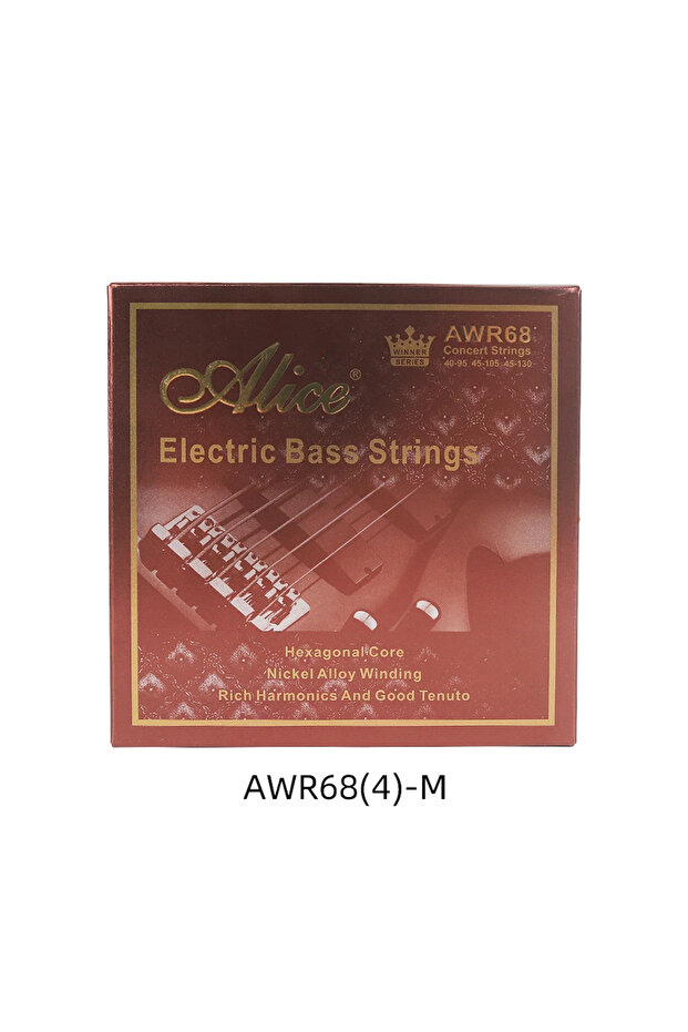 AWR68(4)-M Alice AWR68 Electric Bass Strings For 4/5-Strings Bass Professional Light Medium Hexagona