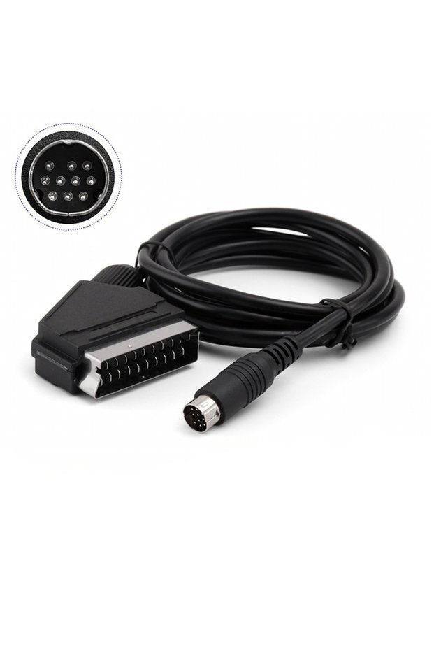 1.8m Scart Cable for Sega Saturn Controller Audio Video Cord for Sega Saturn RCA AV Stereo Extension
