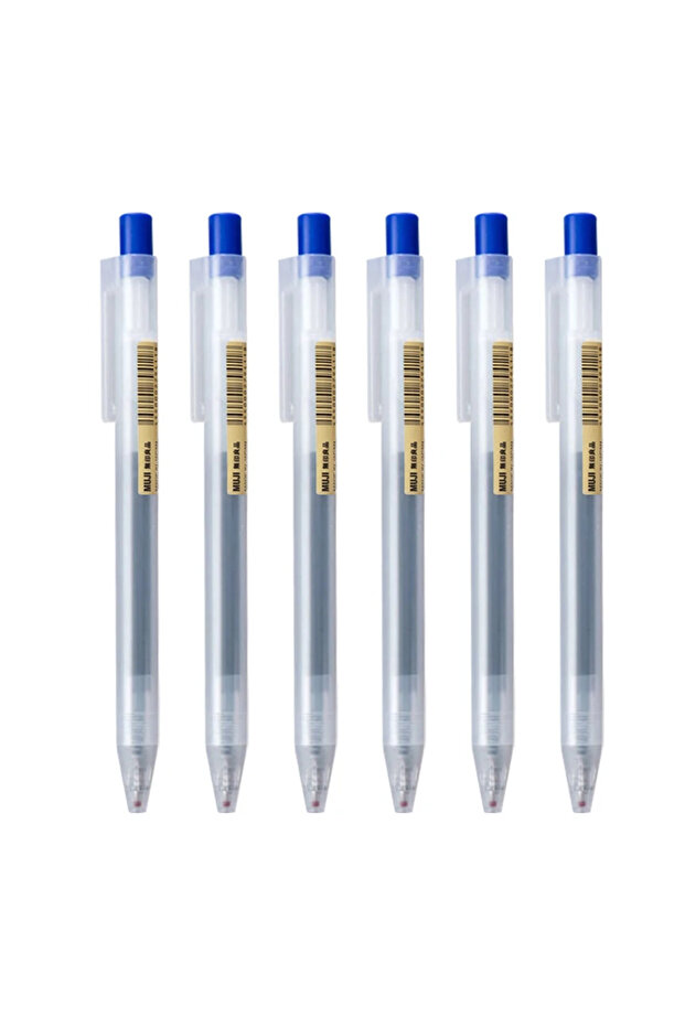 0.5mm 6 blue 0.5mm Press Gel Pen Blue/Black/Dark Blue/red Ink MUJIs Refills Rod Handle Ballpoint Sch