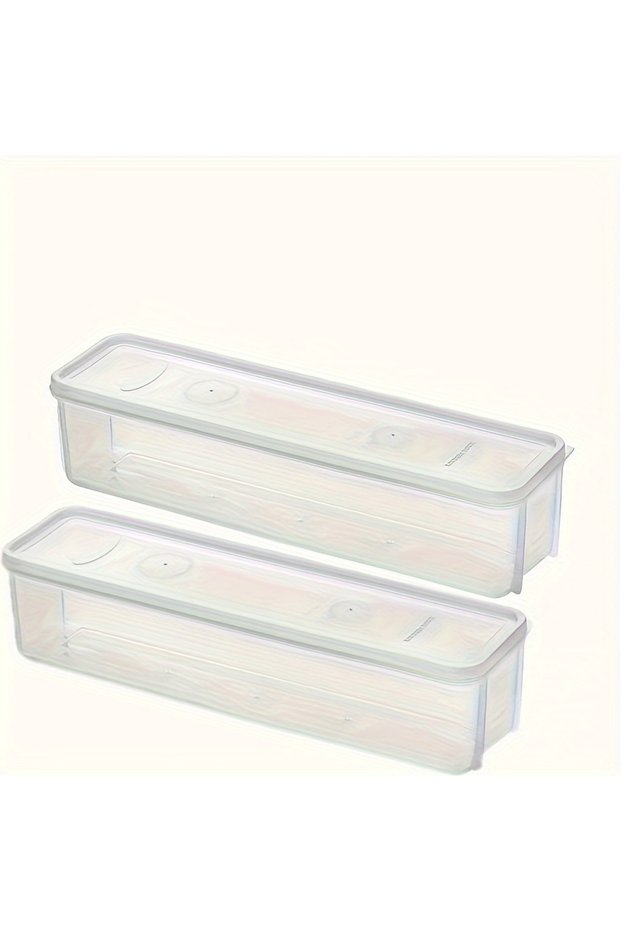 2pcs Transparent Refrigerator fresh-keeping storage box, fresh-keeping artifact,Small Food Preservat