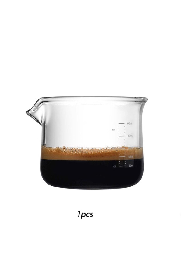 100ml 1pcs YWDL Espresso Measuring Cup 100ml Clear Scale Espresso Shot Glasses Coffee Extraction Cup