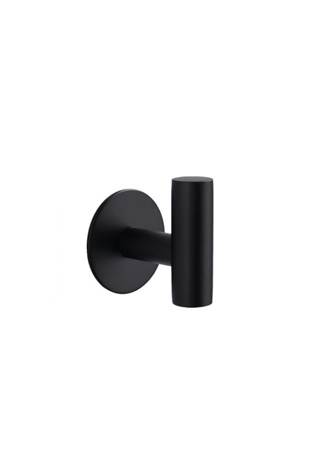 1pc Black A 1/2Pcs Stainless Steel Silver Wall Hanging Hook Bathroom Hardware Set Towel Rack Toilet