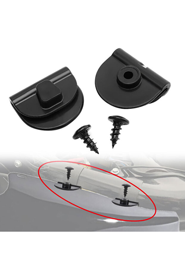 black 2pcs Motorcycle ABS Plastic Left Side Battery Cover Clips Fits For Harley Sportster XL883 XL12