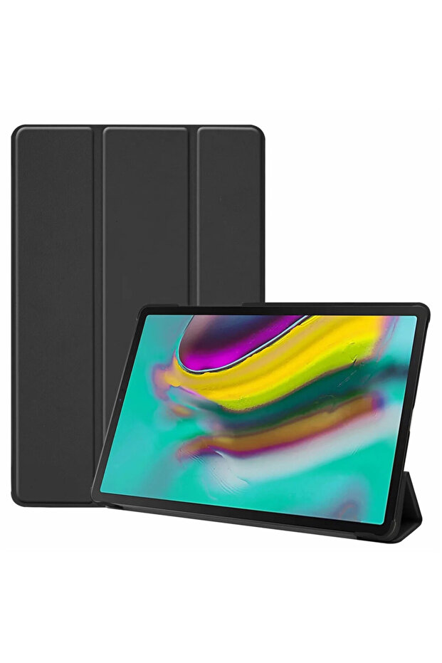 For Galaxy Tab S5e black For Samsung Galaxy Tab S5e Tablet Case 10.5 inch Trifold PU Leather Hard St