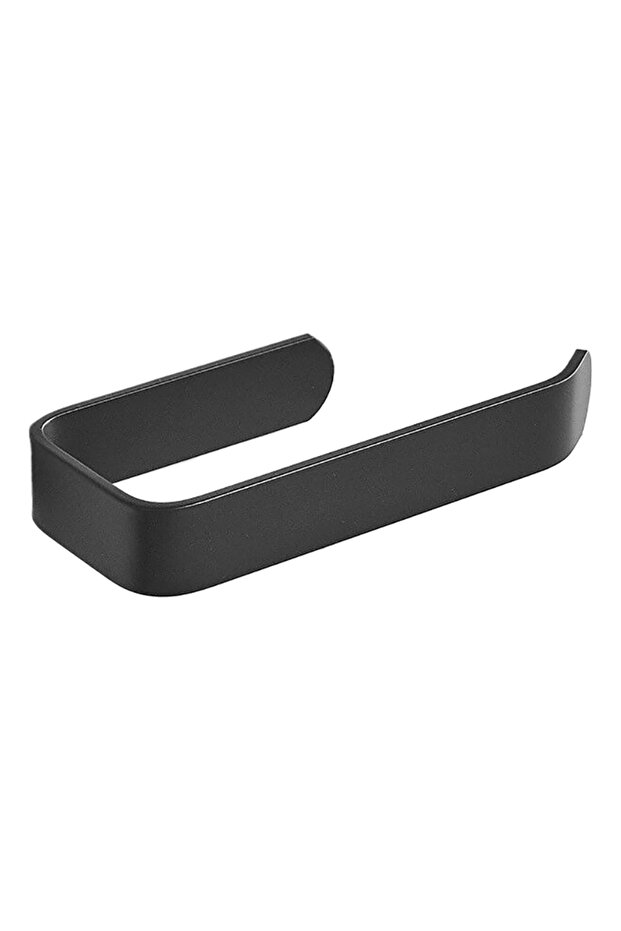 black 1pcs Self-adhesive Towel Rack Wall Mounted Bathroom Items Bathroom Towels Holder Hanger Withou