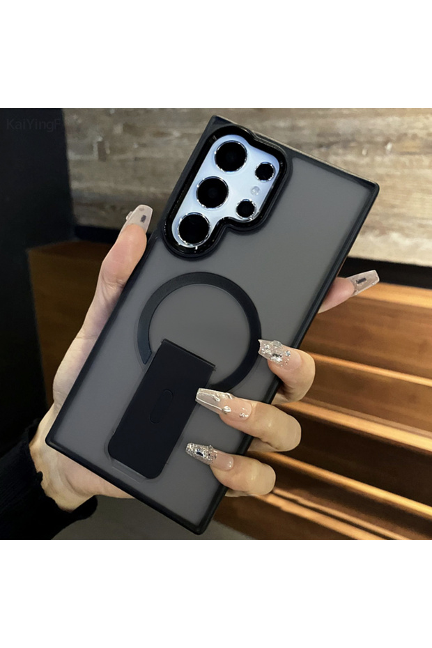 Galaxy S25 Ultra Black Luxury Magnetic Wireless Charge For Magsafe Case For Samsung Galaxy S25 S23 U
