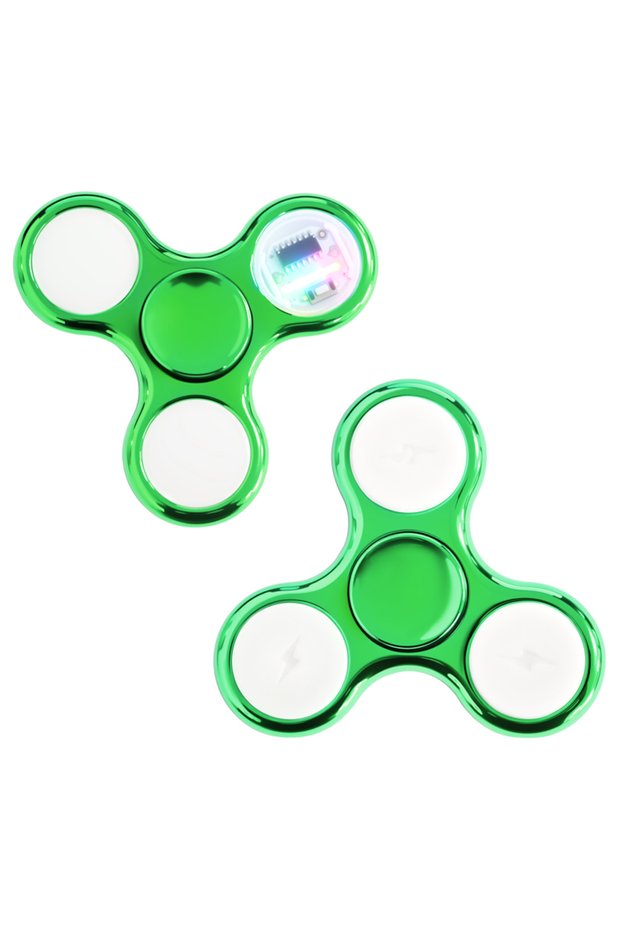 1PC Green Creative Luminous LED Light Fidget Spinner Hand Top Spinners Glow In Dark Light EDC Figet