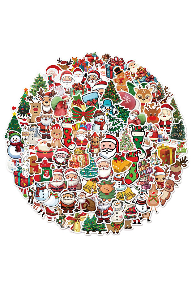 100PCS 50/100PCS Christmas Collection Cartoon Graffiti Stickers DIY Luggage Speaker Skateboard Label