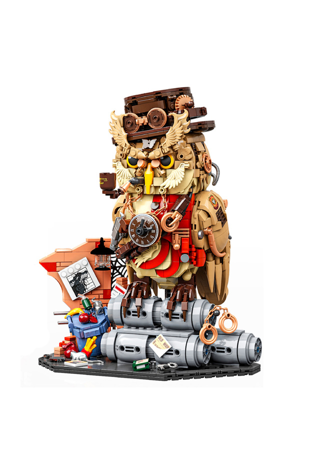 No box 1200+pcs Owl Detective Magic Animal MOC Building Blocks Set Educational DIY Toys for Kids Adu