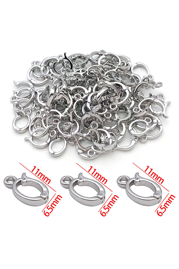 6.5x11mm Color 3 5pcs 18K Real Gold Plated Brass Hinged Charms Enhancer Bail Clasps For DIY Bracelet