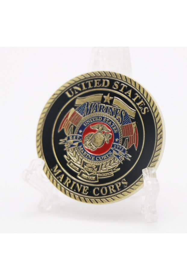 Light Grey United States Marine Corps USMC Souvenir Semper Fidelis Military Coin Navy Coin Collectio