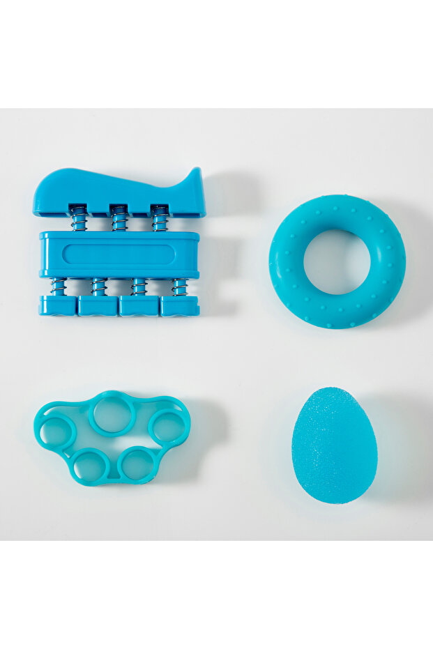 Blue 1set Finger Strengthener- Finger Exerciser for Forearm- Hand Grip Workout Equipment for Musicia