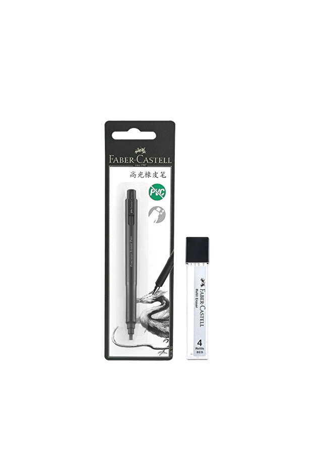 1 Pen-1 Refills Faber-Castell Eraser Refillable Round 2.5mm Precision Tip Pen-Style Retractable Pen
