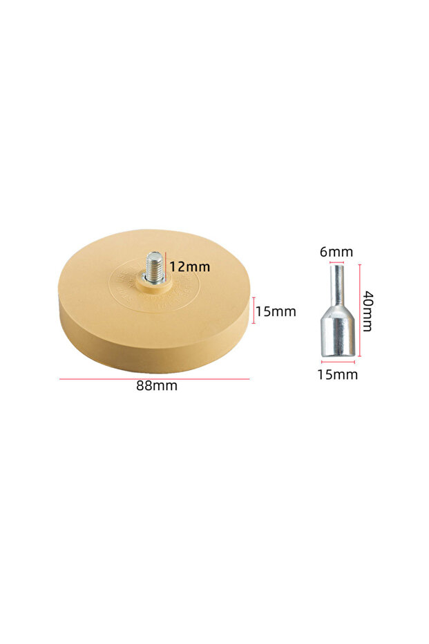 A Wheel 88mm Auto Decal Adhesive Remover 4/3.5 Inch Rubber Eraser Wheel for Drill Car Sticker Remove