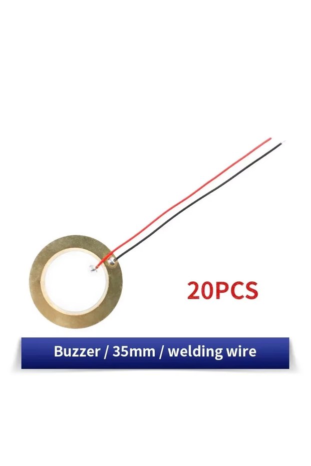 35mm-20PCS 5/10/20pcs Buzzer Piezoelectric Piezo Ceramic Wafer Plate Dia 12/15/18/20/27/35/50MM With