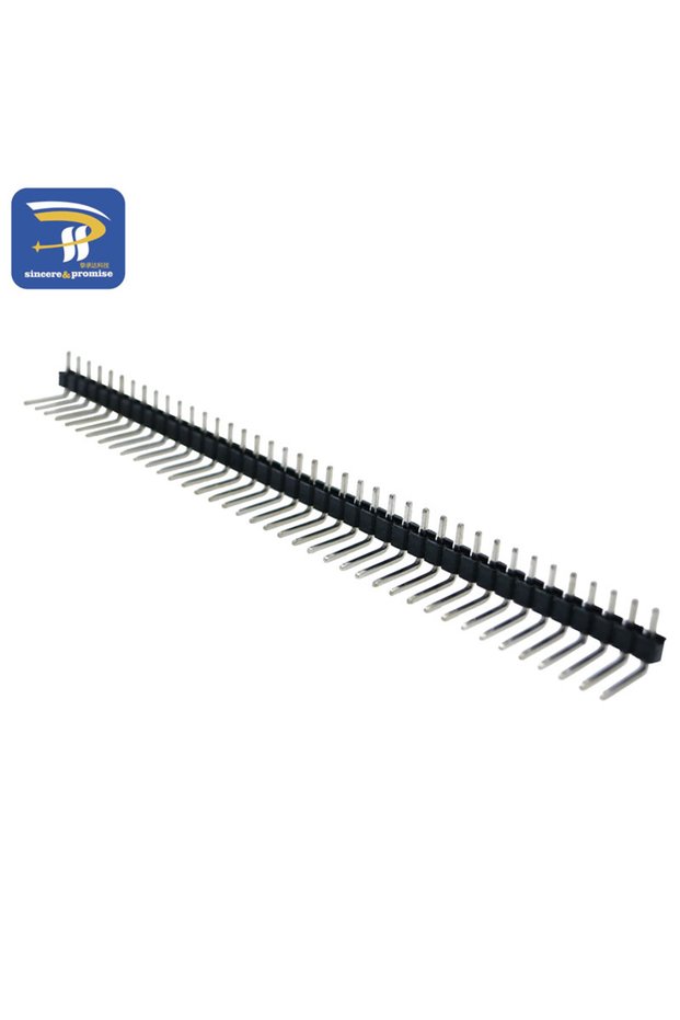 10Pcs/lot 2.54mm 1*40p 90 degree Right angle Single Row Male R/A 40 Pin Header Positive PCB Board Co