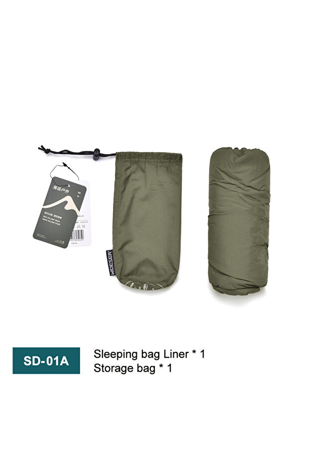 GREEN Outdoor Camping Sleeping Bag Liner Ultralight Mummy Sleeping Bag Backpack Liner Single Person