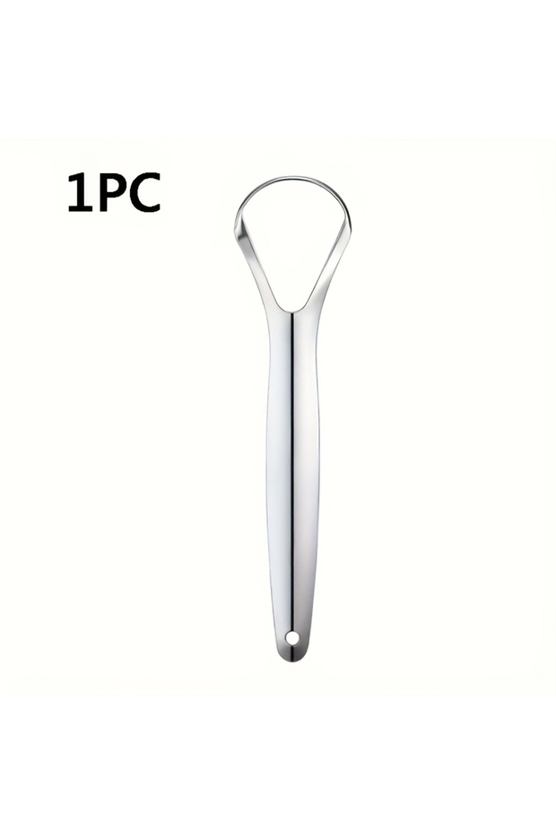 1pcs [Stainless Steel Tongue Scraper] Stainless Steel Tongue Scraper | Adult Tongue Cleaner Remove B