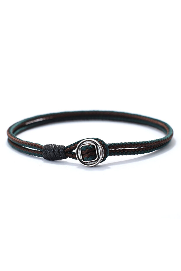 19.5cm Green 2mm Handmade Antique Rope Bracelet Simple Easy Hook Mens Armband Braclet