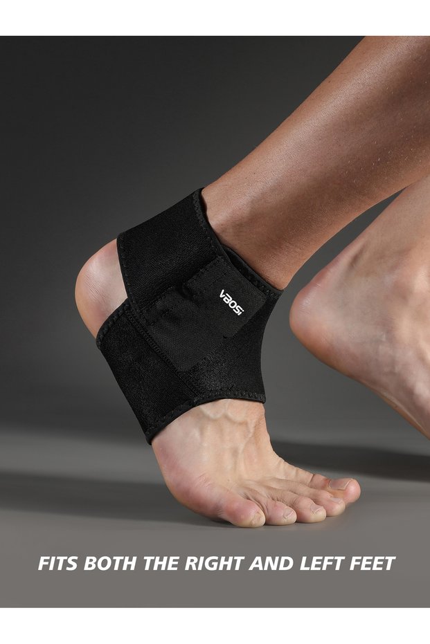 one size 45-85kg Black 1 Piece Comfortable Mild Compression Adjustable Ankle Support Sleeve for Spor