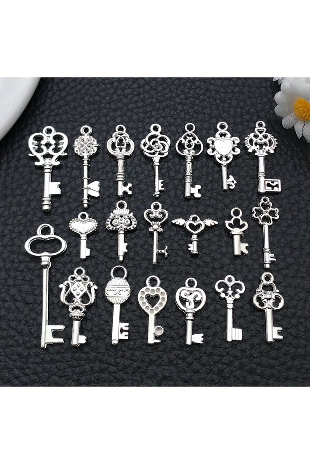 SN926-20pcs 20/100pcs Mini Key Series (Includes Antique Gold/Bronze/KC Gold/Bright Silver Finishes)