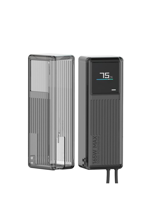 transparent black Sikai TPU case for Xiaomi 165W Power Bank 10000mAh PB1165MI with Built in USB C Ca