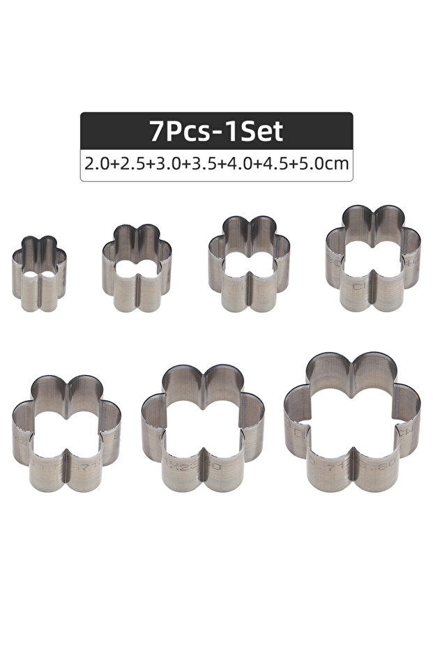 7Pcs - 1Set QJH 7Pcs Flower Petal Faux Leather Cutting Die - Sharp Hollow Punching Tool Set, DIY Lea