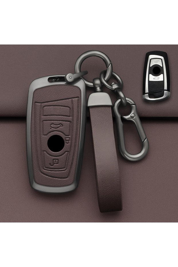 3 Button Brown Alloy Style Car Key Case Cover Shell Fob For BMW F20 F30 G20 F31 F34 F10 G30 F11 X3 F