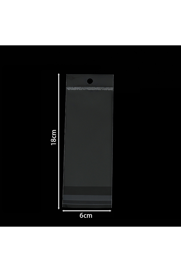 6x18cm 100pcs Transparent Self Adhesive Bag Plastic Hanging Opp Pouches Seal Gift Bag for Jewelry Di