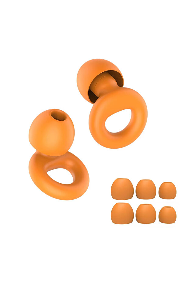 Orange Quiet Ear Plugs for Noise Reduction for Sleeping Silicone Ear Plugs for Swimming Motorbike No