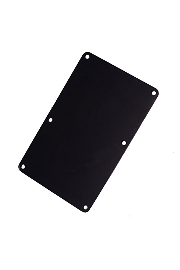 A Black Plastic 6 Screw Hole Closed Style Electric Guitar Cavity Cover Spring Cover Back Plate Wirin