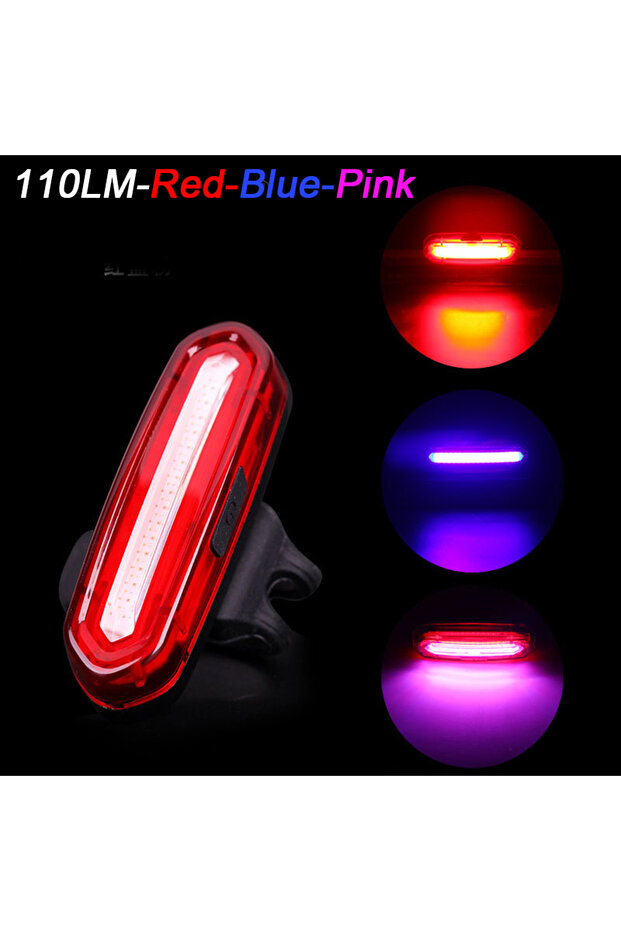 Red-Blue-Pink Bicycle Tail Lamp Waterproof Bicycle Light LED Bike Rear Lights High Bright Ni
