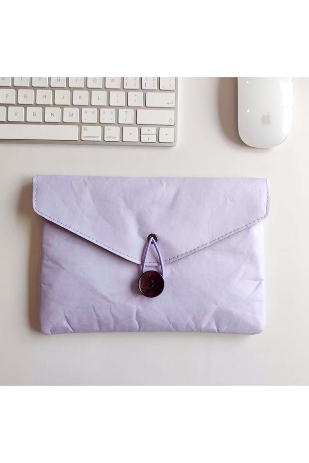 Light Purple Portable Ultra-Light USB Flash Drive Data Cable Storage Bag, Dupont Paper Simple Storag