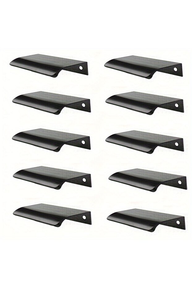 black 10pcs 5/10pcs Hidden Handles for Furniture Kitchen Cabinet Handles Minimalist Wardrobe Cupboar