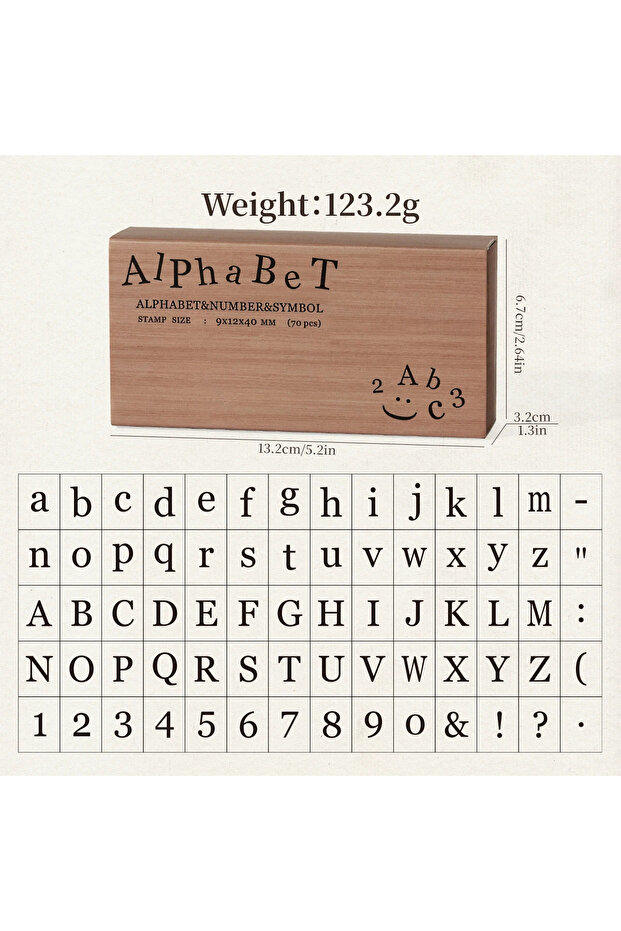 c Journal GO 70pcs/set Wooden Rubber Alphabet Letter Number Stamp Set for Card Collage Junk Journal
