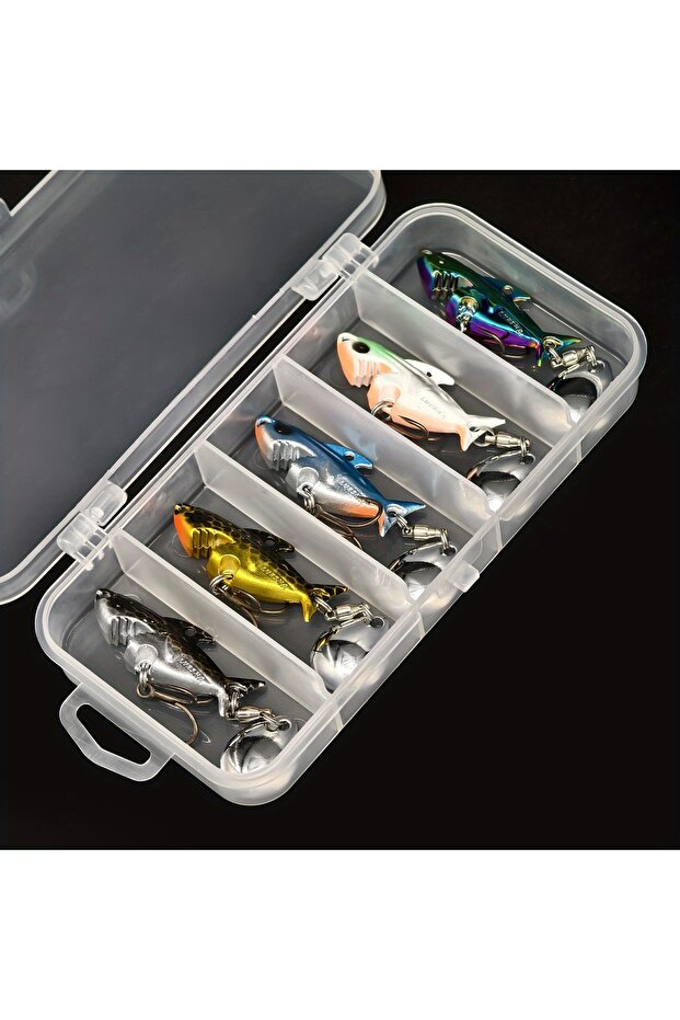 FCP-568-ABCDE ANFS 1pc/5pcs Premium Metal Sinking Fishing Lure Kit - VIB Spinner Spoon Baits for Fre