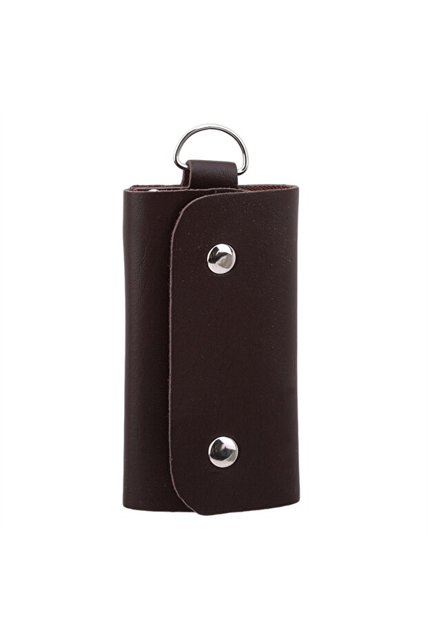 Coffee PU Leather Women Men Key Holders Keys Organizer Fashion Solid Key Wallets Key Pouch Car Keych