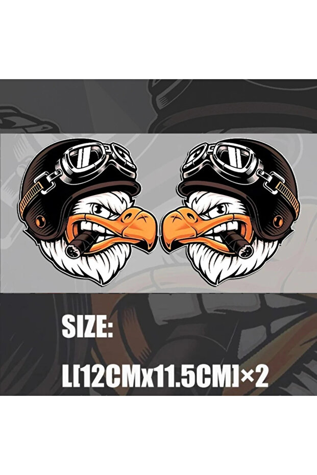 A right-left -L JDM Eagle helmet Stickers Auto Car Modify Motorcycle Accessories Scooter Bike Skateb