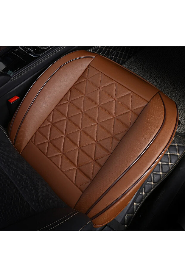Brown 1pc New Front Car Seat Cover PU Leather Cars Seat Cushion Automobiles Seat Protector Universal
