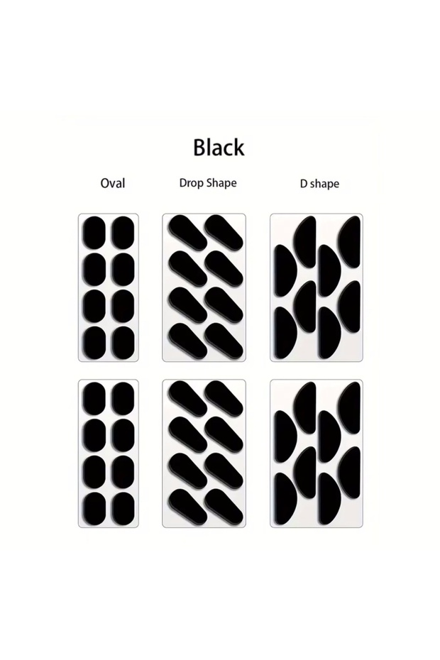 Black 3-Style 6pcs Self-adhesive Soft Foam Anti-slip Glasses Nose Pads Protection Eyeglass Sponge Br