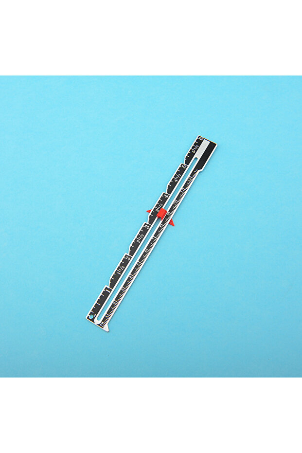 black 1pc Metal Sliding Guage, Sewing Measuring Tool, Sewing Guage For Quilting And Sewing, Sewing A