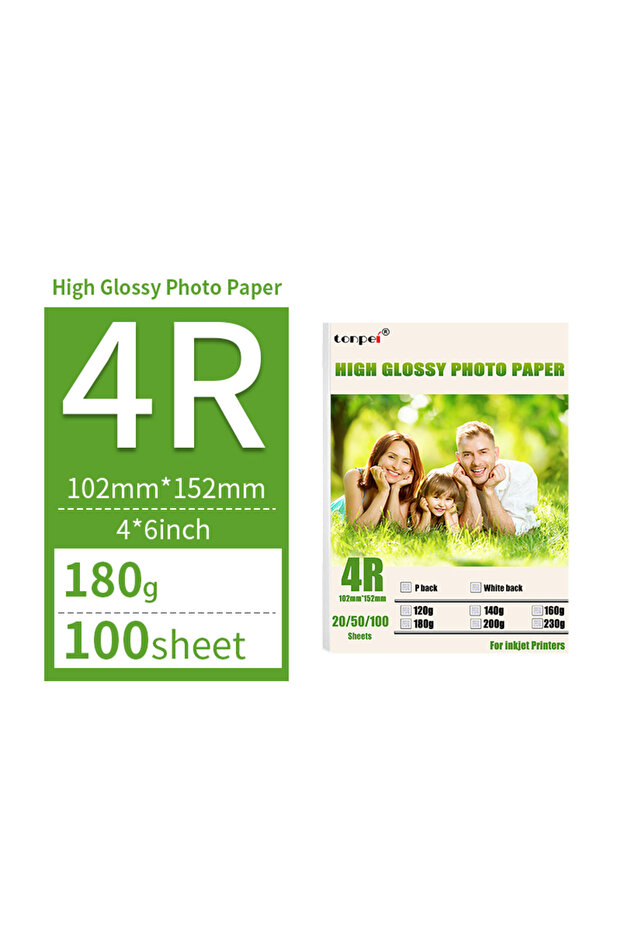 4R 180g 100sheet Multi Specification High Gloss Photo Paper 3R 4R 5R A4 Photo Printing Paper Inkjet