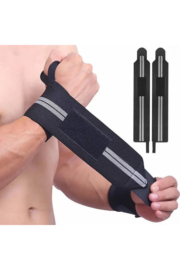 Light Grey 2 pcs Elastic Wrist Wraps, Wrist Support Brace, Wrist Wraps Guard Wrist Band For Gym Weig