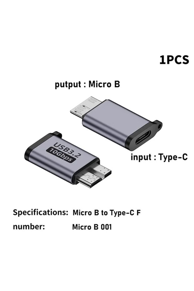 MICRO B TO C Micro B USB C 3.0 Male to Type C Female Adapter Type-C USB3.0 Micro B Connector for Ext