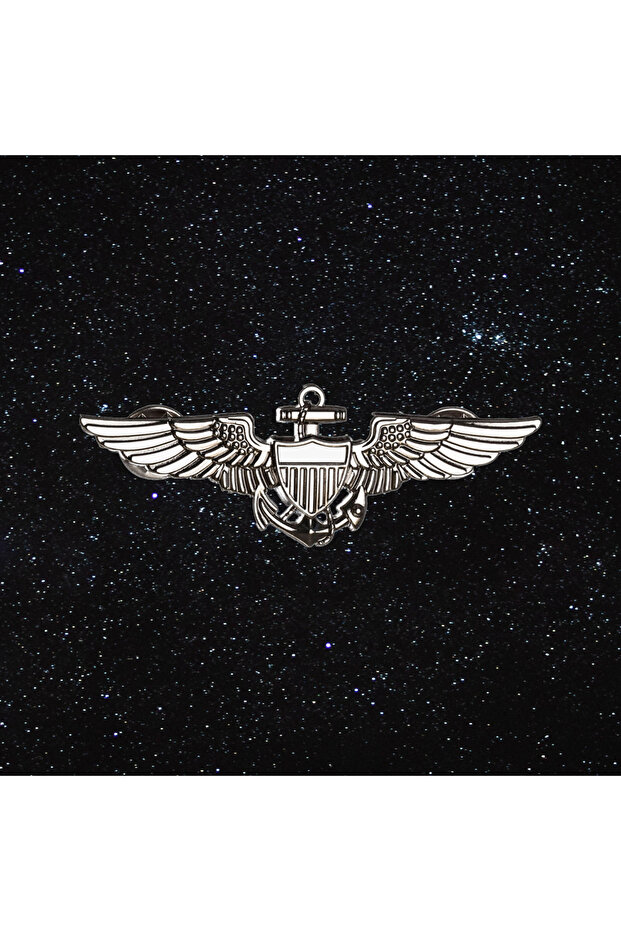 Silver U.S. Army Metal Badge Aviation Air Force Pilot Pin Captain Uniform Badge Accessory