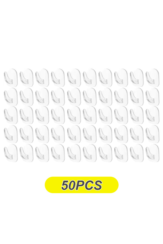 50pcs Non Marking Mini Hook Household Strong Adhesive No Punching Kitchen Door Bathroom Mirror Cabin