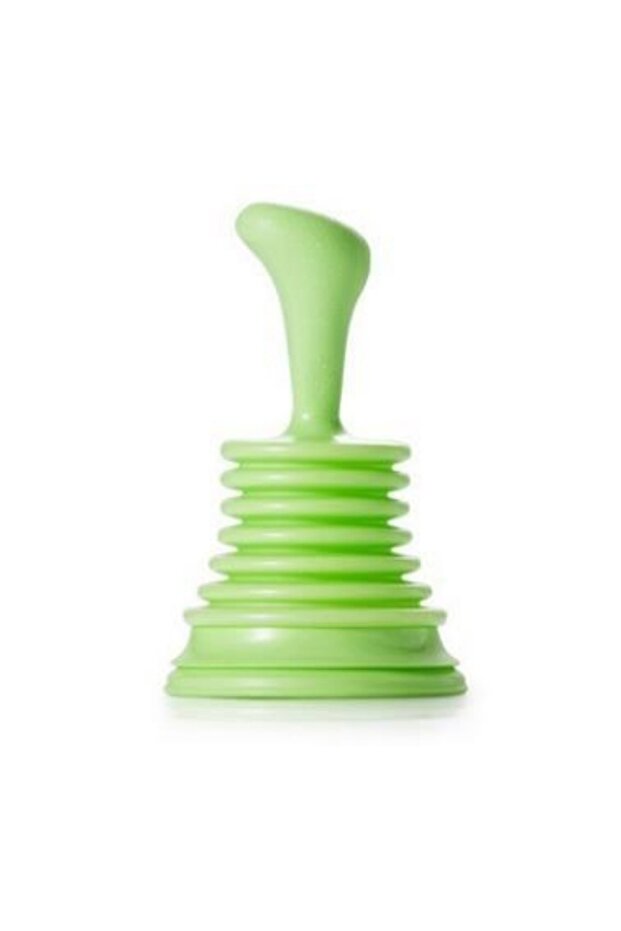green Household Powerful Sink Drain Pipeline Dredger Cup Piston Sink Drain Cleaners Toilet Brush Suc