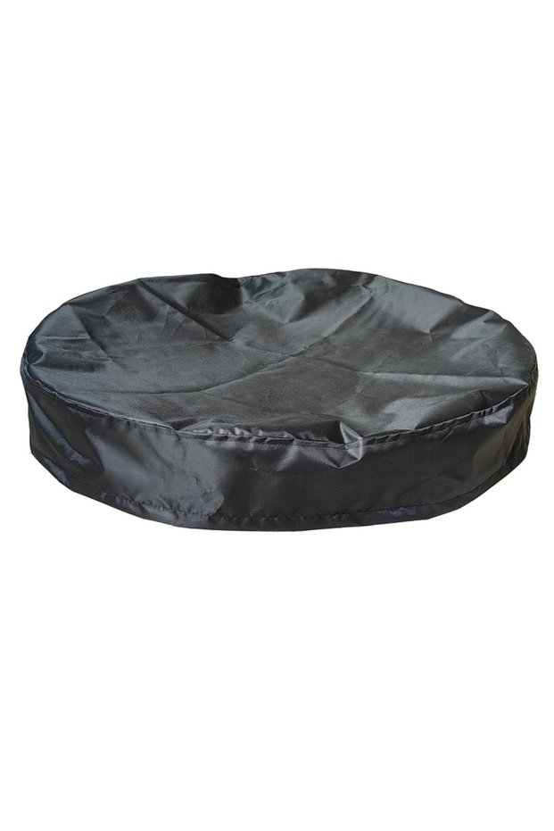 black 55 Gallon Drum Cover with Stretchable Adjustable Drawstring Fit Most Water Barrel and Trash Ca